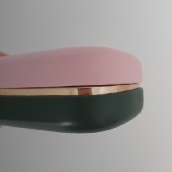 KATE SPADE Hardshell Eyewear Case Pink & Forest Green Goldtone Trim Storage Case - Picture 8 of 8